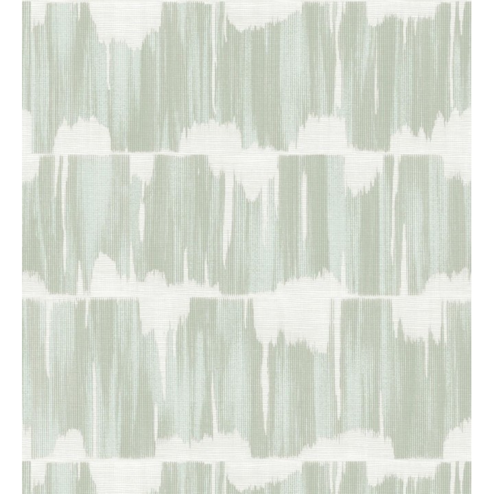 Papel pintado esencia de telar verde grisáceo estilo wabi sabi  - Kira Ikat 683984