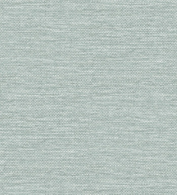 Papel pintado rafia con fibras de sisal teñido verde agua - Studs Texture 683987