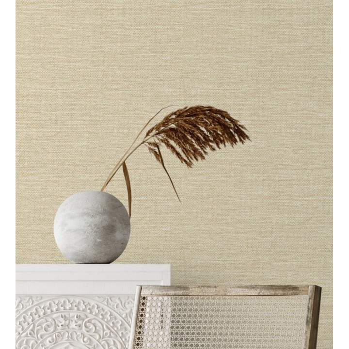 Papel pintado rafia con fibras de sisal color natural claro - Studs Texture 683989