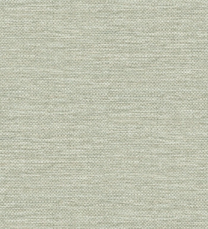 Papel pintado rafia con fibras de sisal teñido verde salvia - Studs Texture 683990