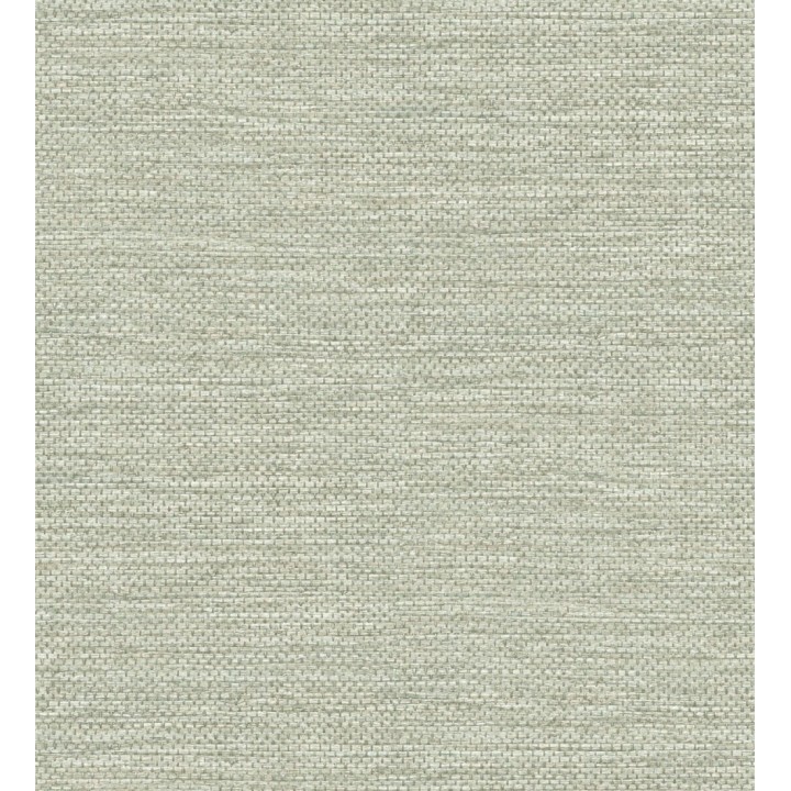 Papel pintado rafia con fibras de sisal teñido verde salvia - Studs Texture 683990