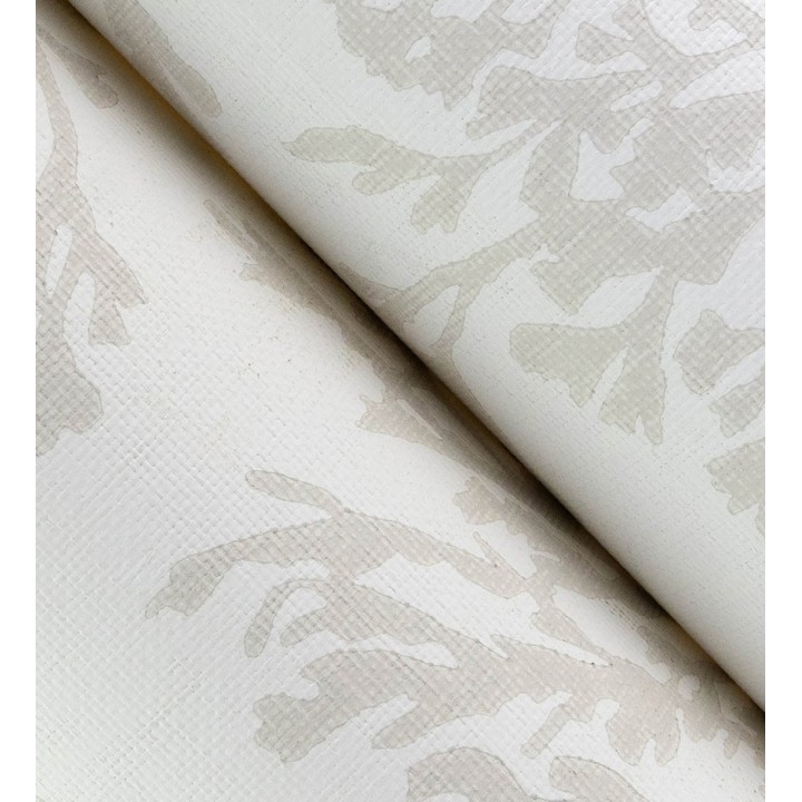 Papel pintado corales en tonos neutros dibujados sobre lienzo - Marina Coral 683993