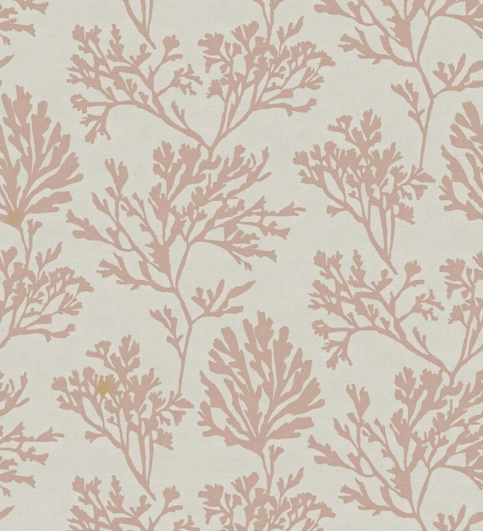 Papel pintado corales dorados dibujados sobre lienzo - Marina Coral 683994