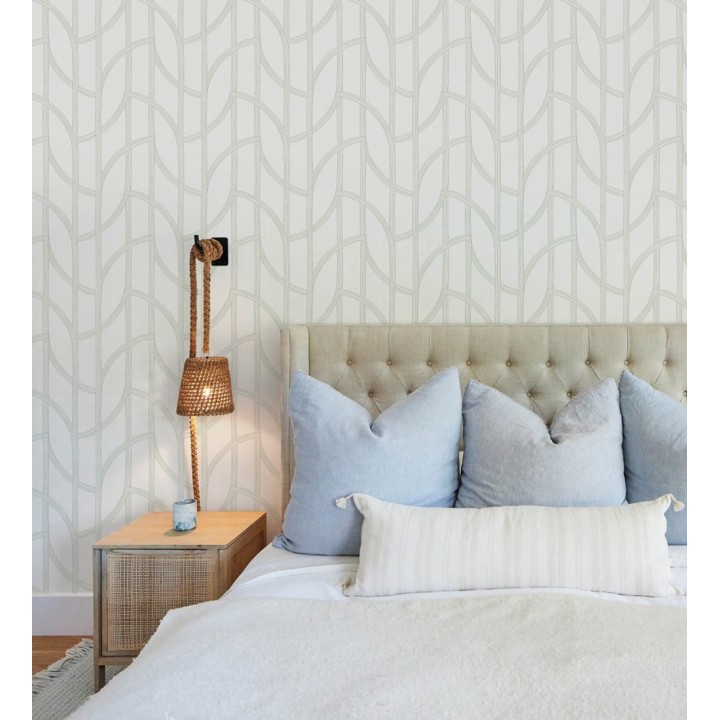 Papel pintado de arcos verdes modernos estilo minimalista - Nomad Small Arches 684001