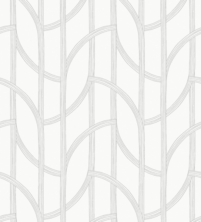 Papel pintado de arcos plateados modernos estilo minimalista - Nomad Small Arches 684003