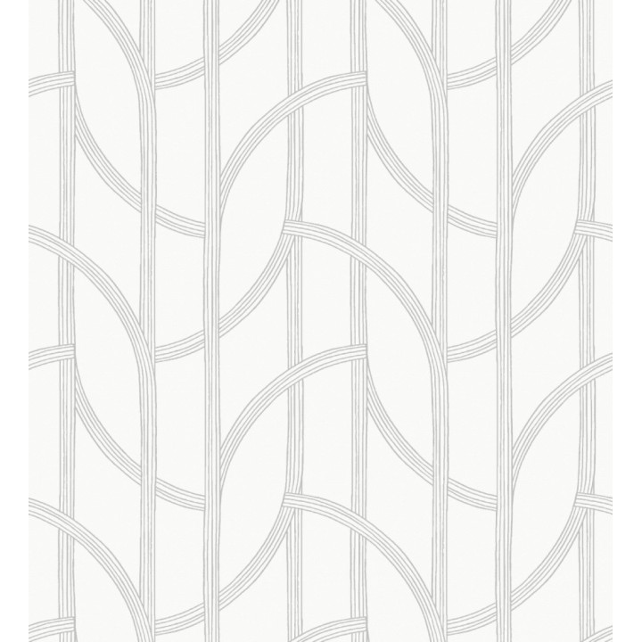 Papel pintado de arcos plateados modernos estilo minimalista - Nomad Small Arches 684003