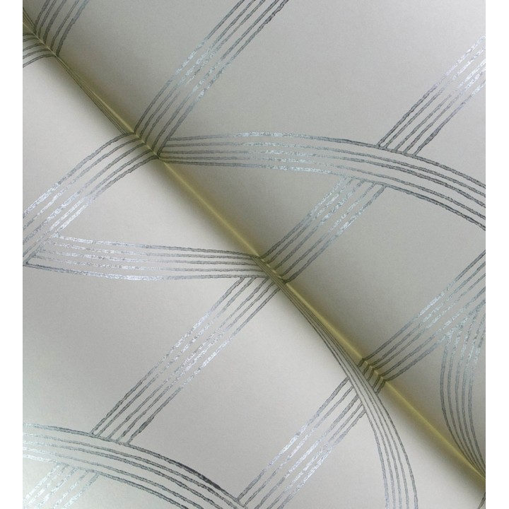 Papel pintado de arcos plateados modernos estilo minimalista - Nomad Small Arches 684003