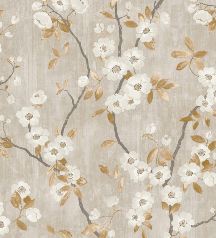 Papel pintado de ramas con flores japonesas - Hilda Spring 126406