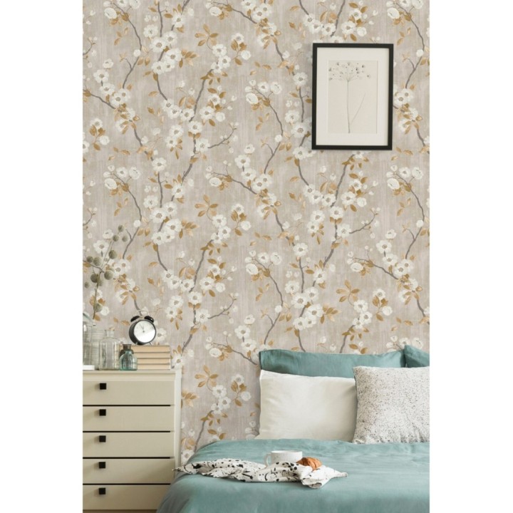 Papel pintado de ramas con flores japonesas - Hilda Spring 126406