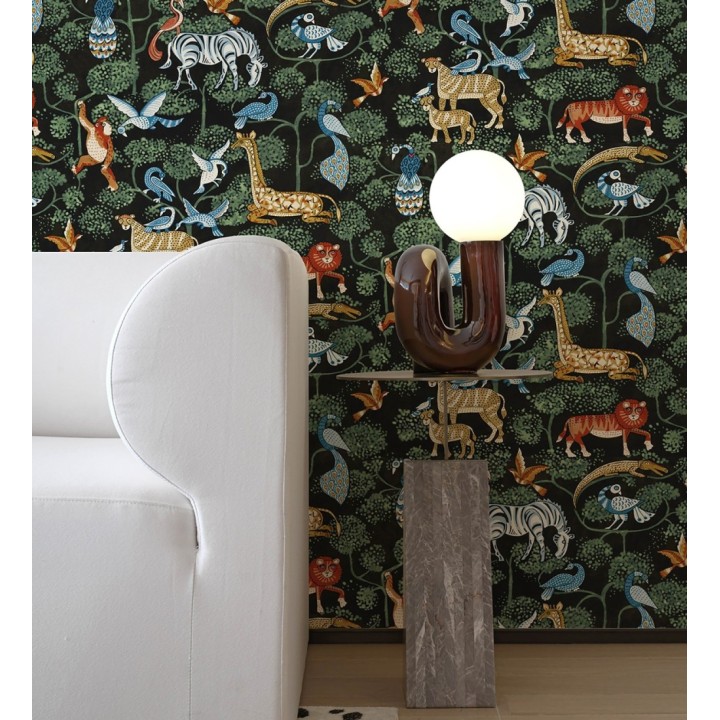 Papel pintado bestiario ilustrado en una selva de ensueño - Mowgli Wild 684022