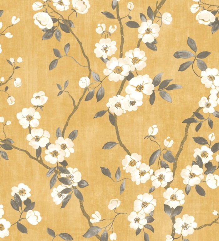 Papel pintado de ramas con flores japonesas - Hilda Spring 126407
