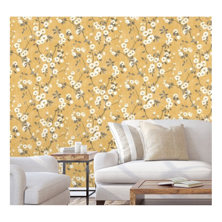 Papel pintado de ramas con flores japonesas - Hilda Spring 126407