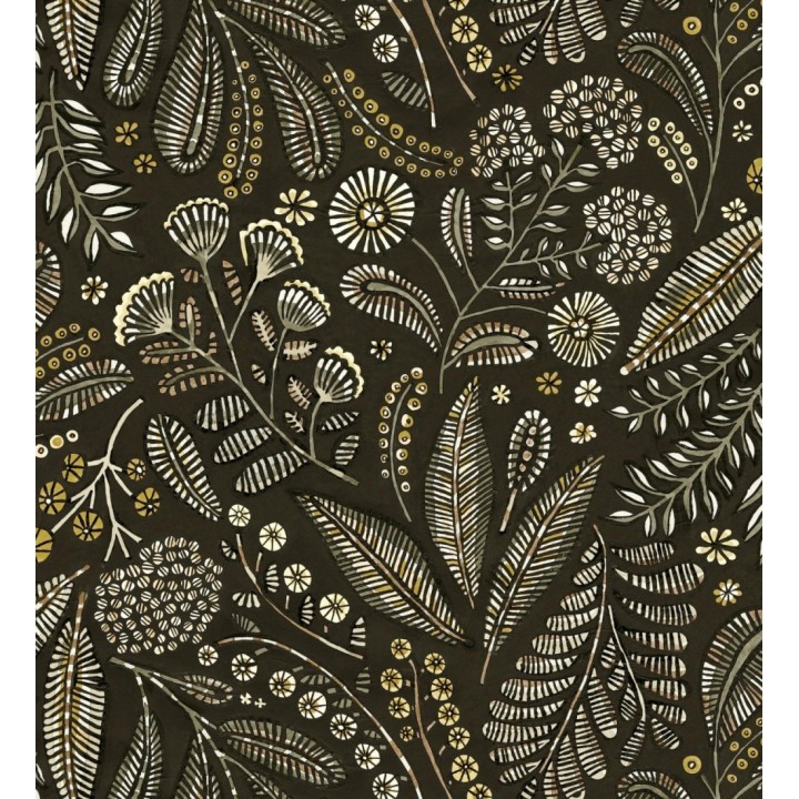 Papel pintado botánico de flores silvestres estilo folk - Sari Folk 684034