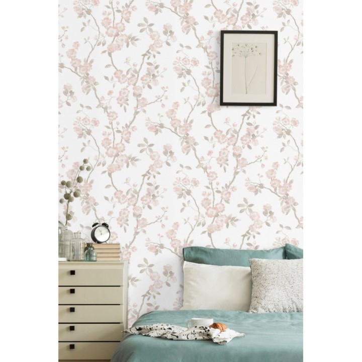 Papel pintado de ramas con flores japonesas - Hilda Spring 126408