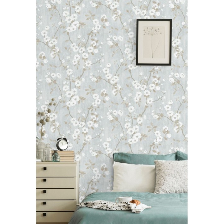 Papel pintado de ramas con flores japonesas - Hilda Spring 126409