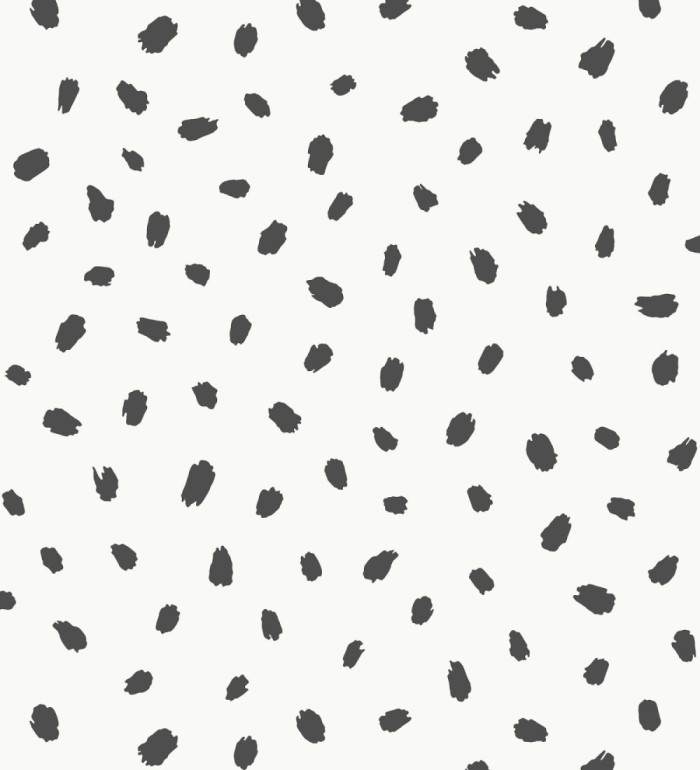 Papel pintado de puntos pintados a pincel color negro - Finn Blot 684048