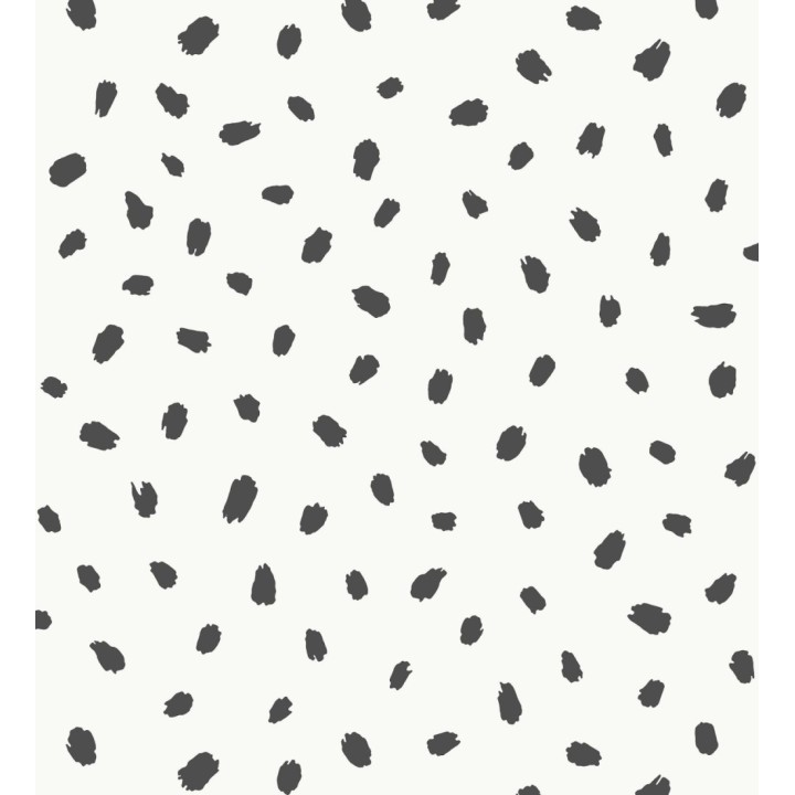 Papel pintado de puntos pintados a pincel color negro - Finn Blot 684048