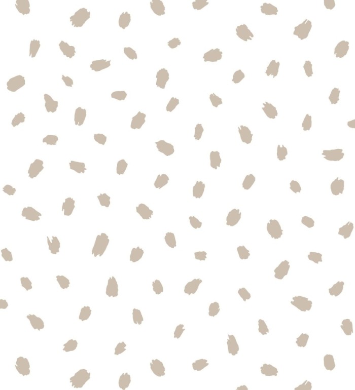 Papel pintado de puntos pintados a pincel color beige - Finn Blot 684049