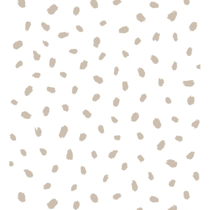 Papel pintado de puntos pintados a pincel color beige - Finn Blot 684049