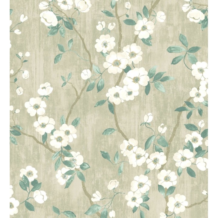 Papel pintado de ramas con flores japonesas - Hilda Spring 126410