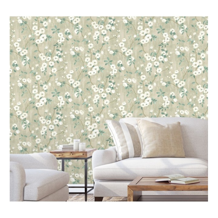 Papel pintado de ramas con flores japonesas - Hilda Spring 126410
