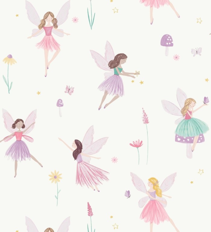 Papel pintado de hadas bailarinas en tonos suave - Valentina Dancing 684069