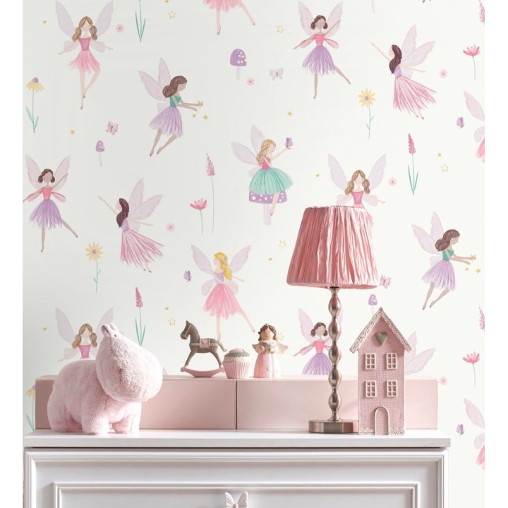 Papel pintado de hadas bailarinas en tonos suave - Valentina Dancing 684069