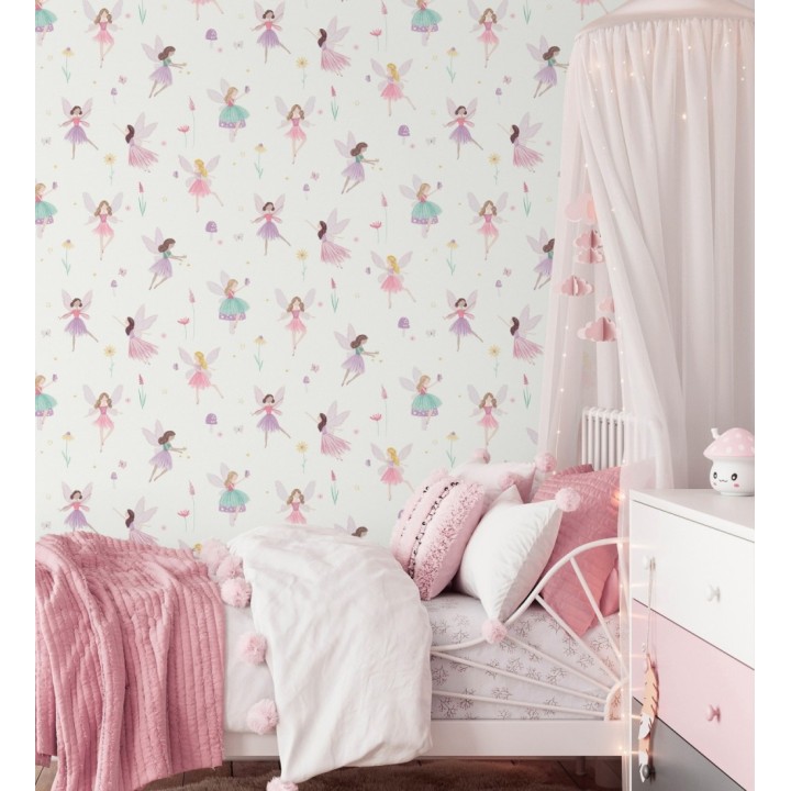 Papel pintado de hadas bailarinas en tonos suave - Valentina Dancing 684069