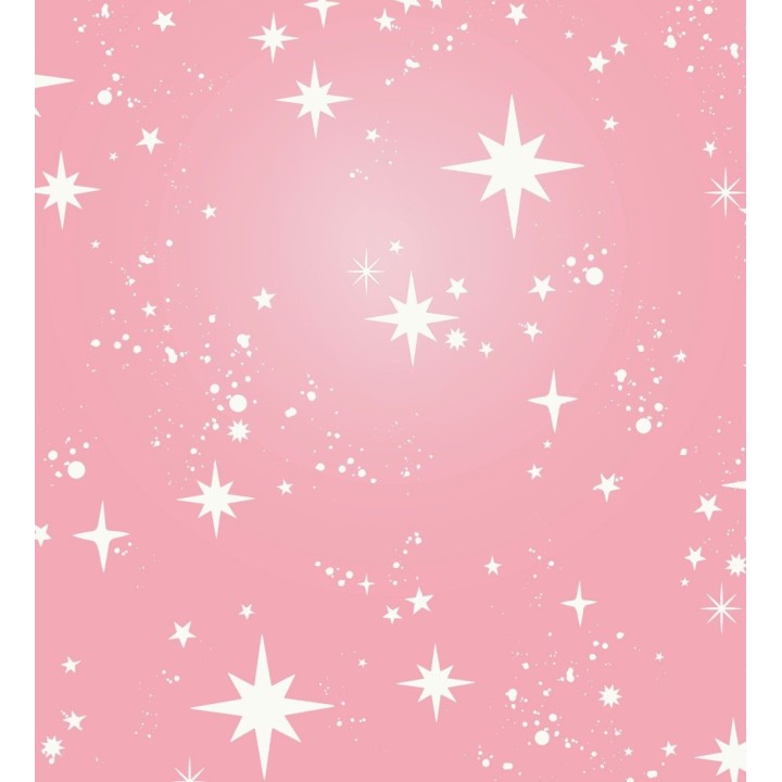 Papel pintado estrellas y polvo estelar rosa infantil - Stella Magic 684072