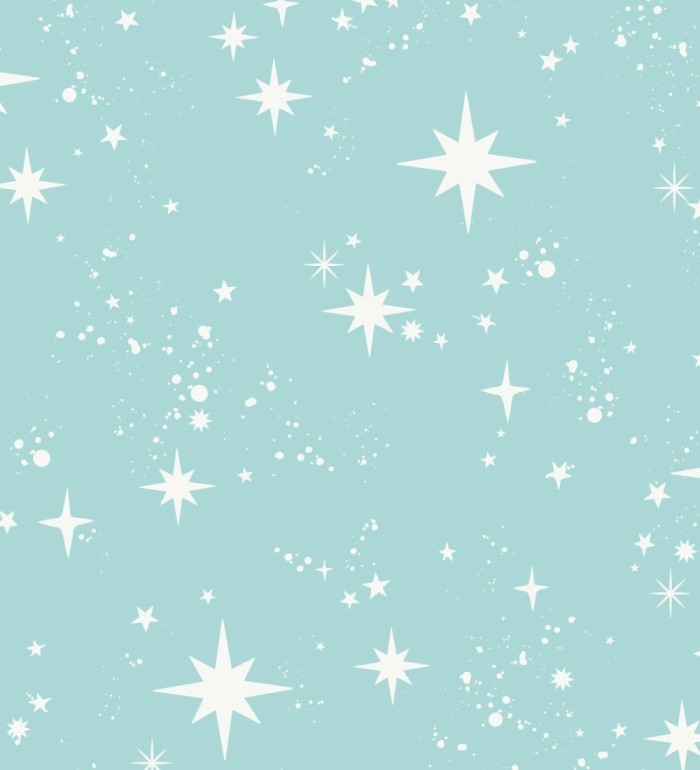 Papel pintado estrellas y polvo estelar azul infantil - Stella Magic 684073