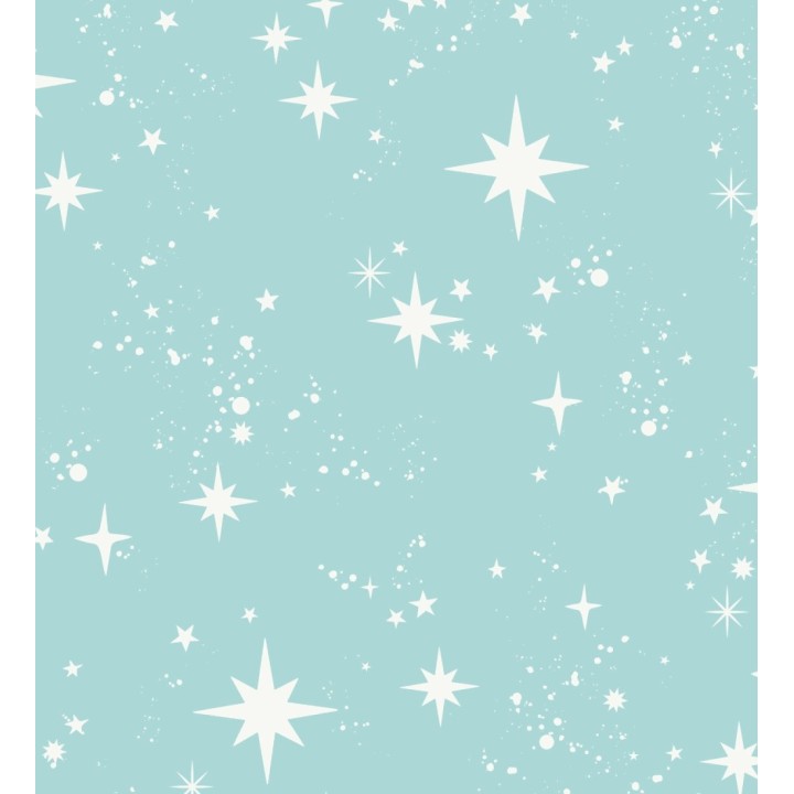 Papel pintado estrellas y polvo estelar azul infantil - Stella Magic 684073