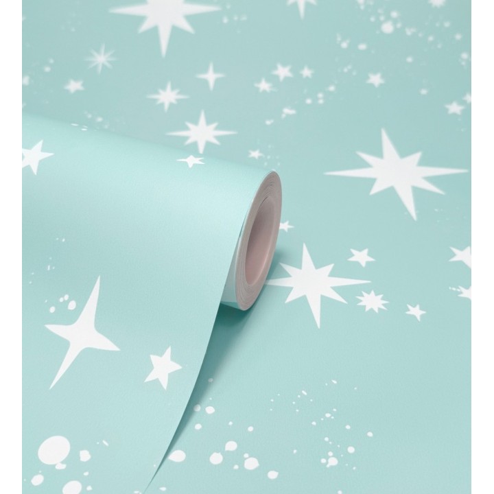 Papel pintado estrellas y polvo estelar azul infantil - Stella Magic 684073