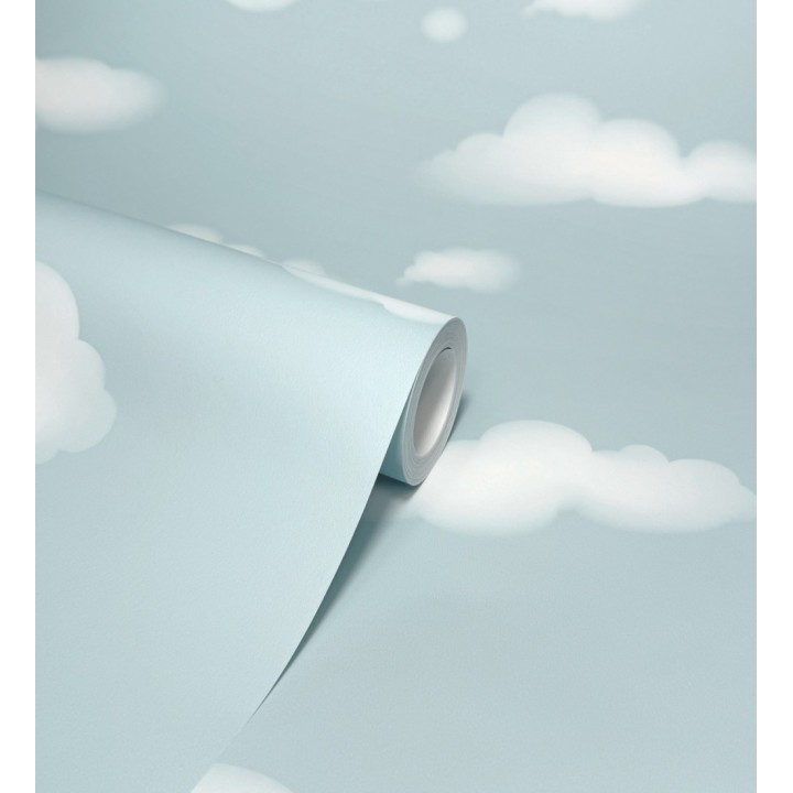 Papel pintado nubes blancas sobre cielo azul infantil - Aria Cloudy 684074