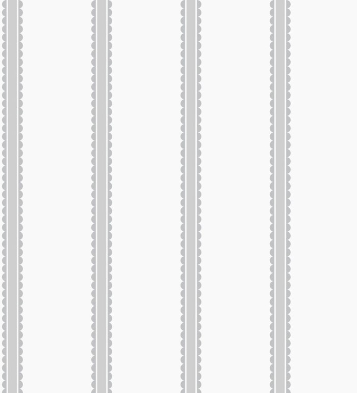 Papel pintado rayas grises festoneadas infantil - Olivia Wavy 684083