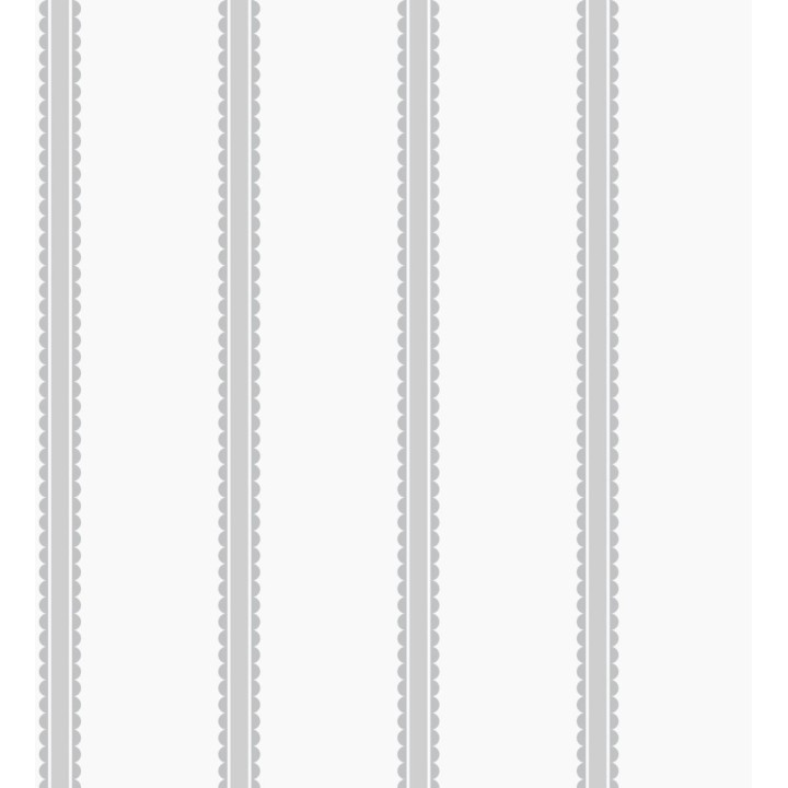 Papel pintado rayas grises festoneadas infantil - Olivia Wavy 684083