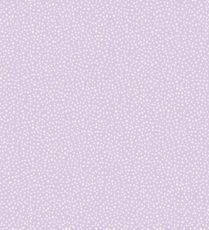 Papel pintado malva de puntos blancos delicado infantil - Bianca Dot 684085