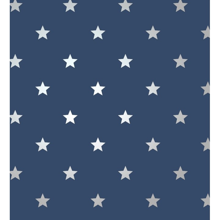Papel pintado de estrellas plata fondo azul oscuro - Stella 684090