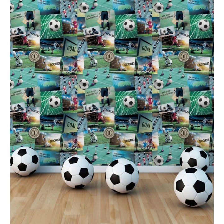 Papel pintado collage deportivo con imágenes de fútbol - River League 684097