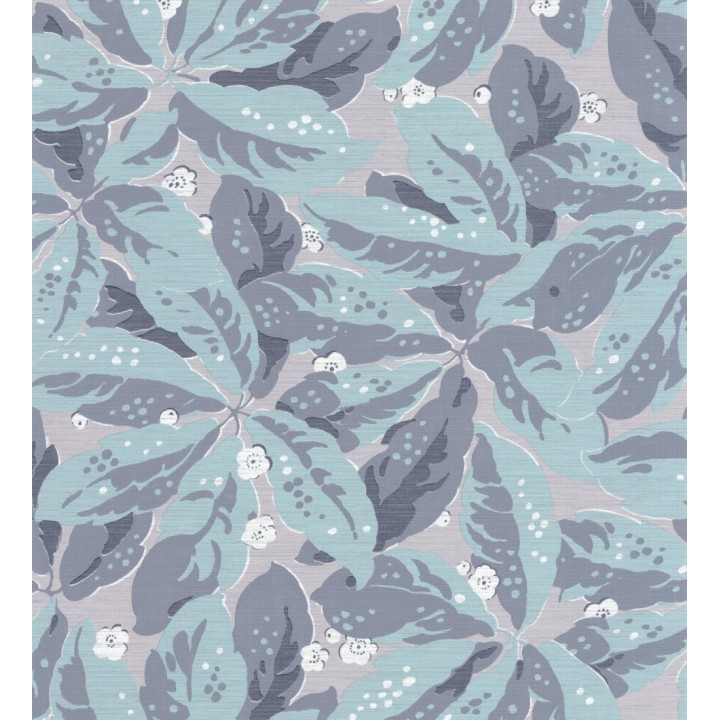 Papel pintado hojas grandes tonos celestes - Okinawa Flowers 126424