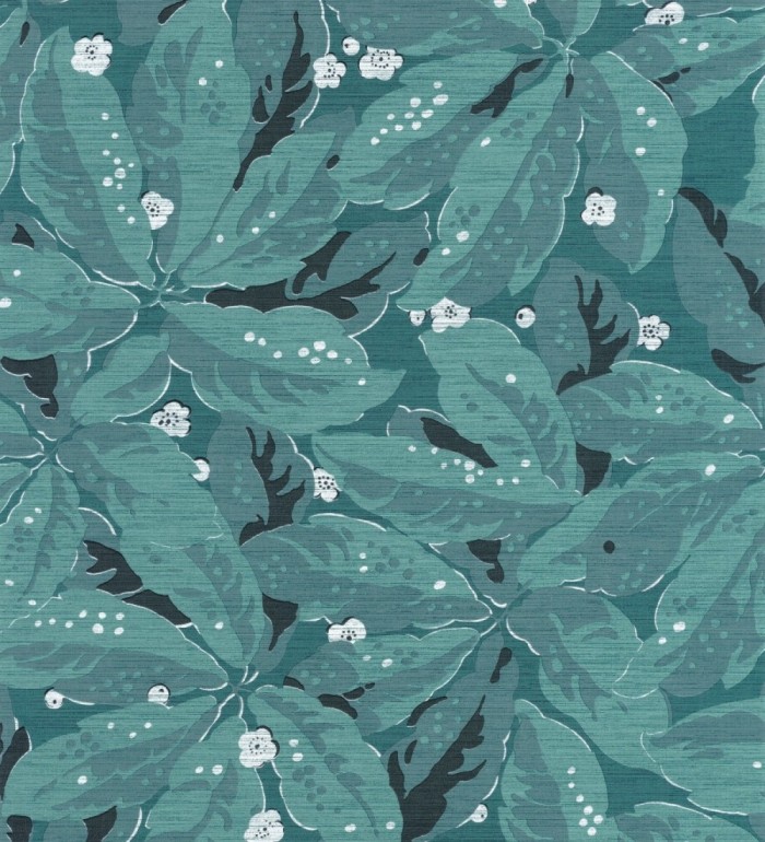 Papel pintado hojas grandes tonos turquesas - Okinawa Flowers 126425