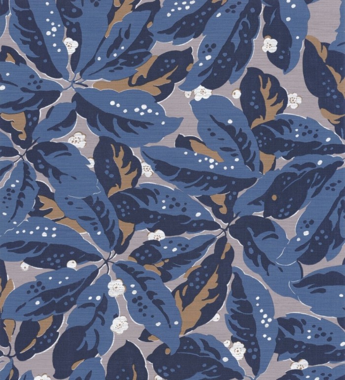 Papel pintado hojas grandes tonos azules - Okinawa Flowers 126426