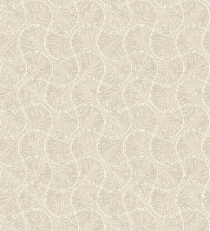 Papel pintado art déco abanicos arena en relieve efecto metalizado - Gatsby Lavish 684109