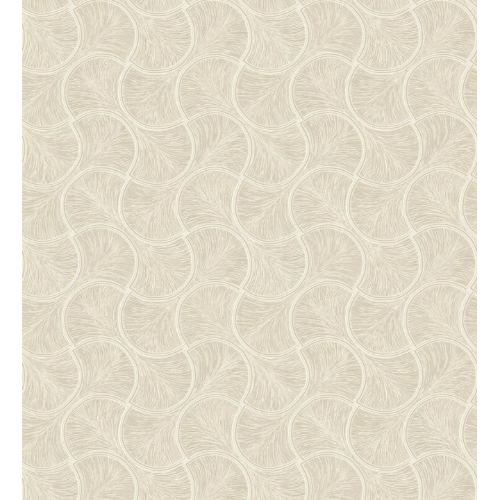 Papel pintado art déco abanicos arena en relieve efecto metalizado - Gatsby Lavish 684109