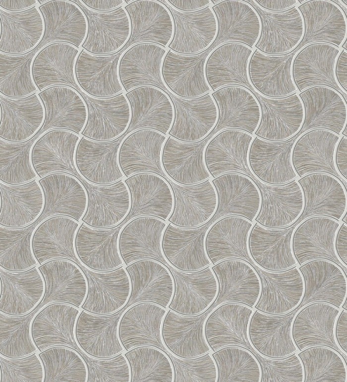 Papel pintado art déco abanicos visón en relieve efecto metalizado - Gatsby Lavish 684110