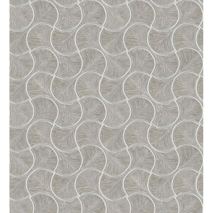 Papel pintado art déco abanicos visón en relieve efecto metalizado - Gatsby Lavish 684110