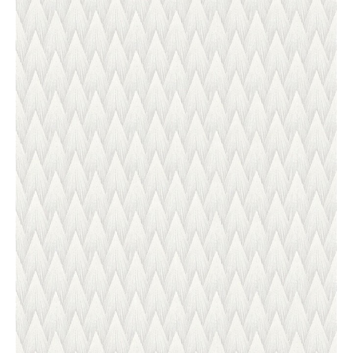 Papel pintado escamas punta de flecha metalizadas en blanco - Swanson Glam 684113