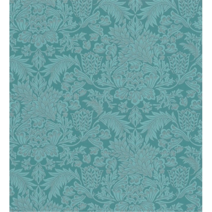 Papel pintado flores clásicas turquesa - Monique Classic 126430