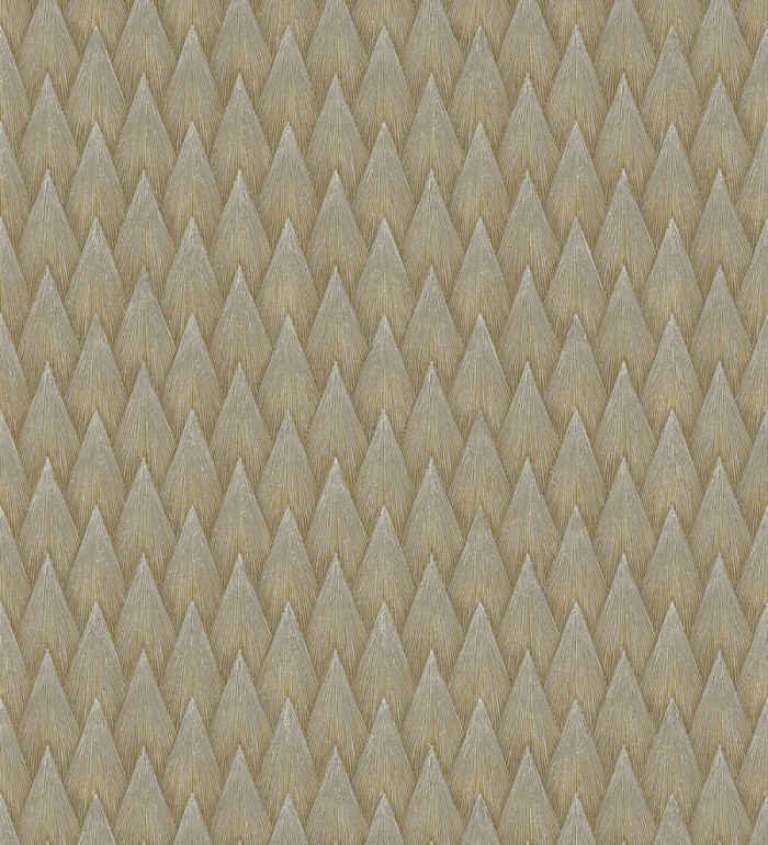 Papel pintado escamas punta de flecha metalizas en bronce - Swanson Glam 684117