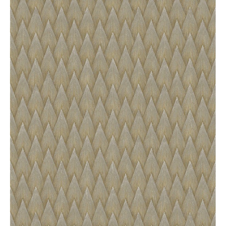 Papel pintado escamas punta de flecha metalizas en bronce - Swanson Glam 684117