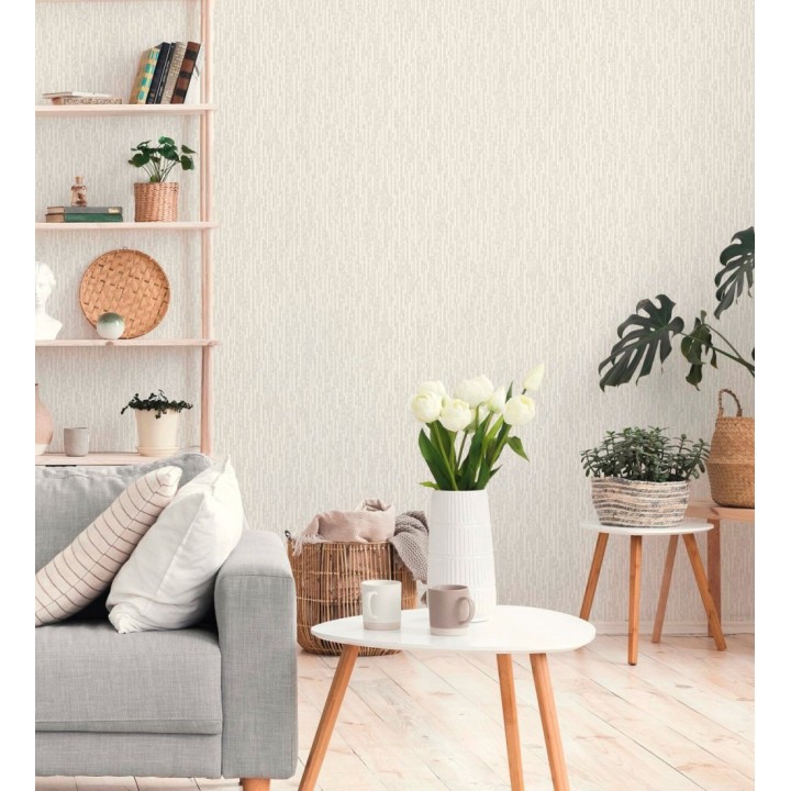 Papel pintado rombos beige metalizado de sutil elegancia geométrica - Zelda Radiant 684123